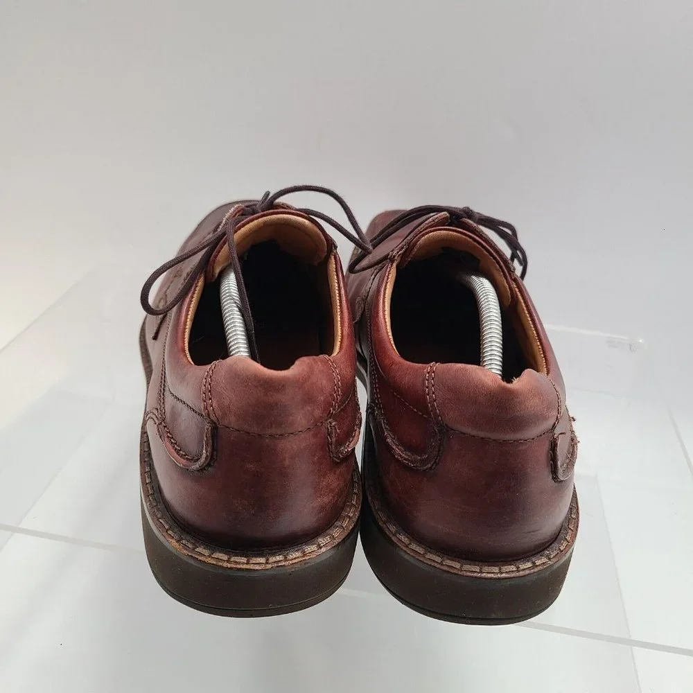 Ecco Men's Size 47 (13-13.5) Brown Leather Lace-Up‎ Casual Oxford Dress Shoes